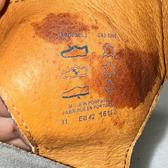 Taos Carousel 2 Black Leather Wedge Ankle Strap Comfort Sandals Sz.42/US 11 - Picture 5 of 5